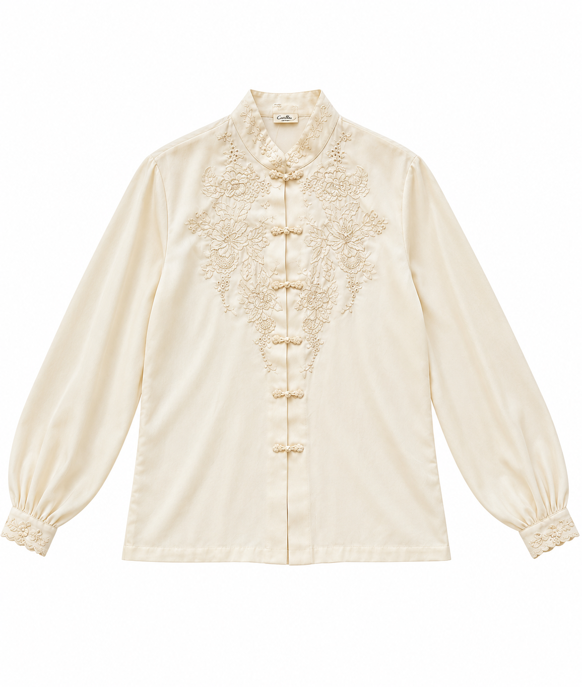 Cream Vintage Silk Blouse