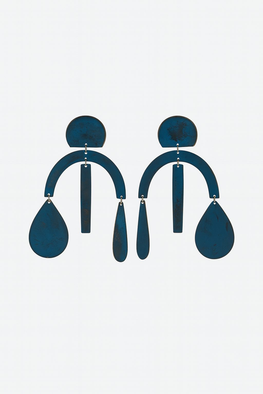 Cobalt Blue Geometric Earrings