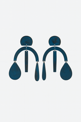 Cobalt Blue Geometric Earrings