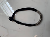 90s velvet and metal necklace