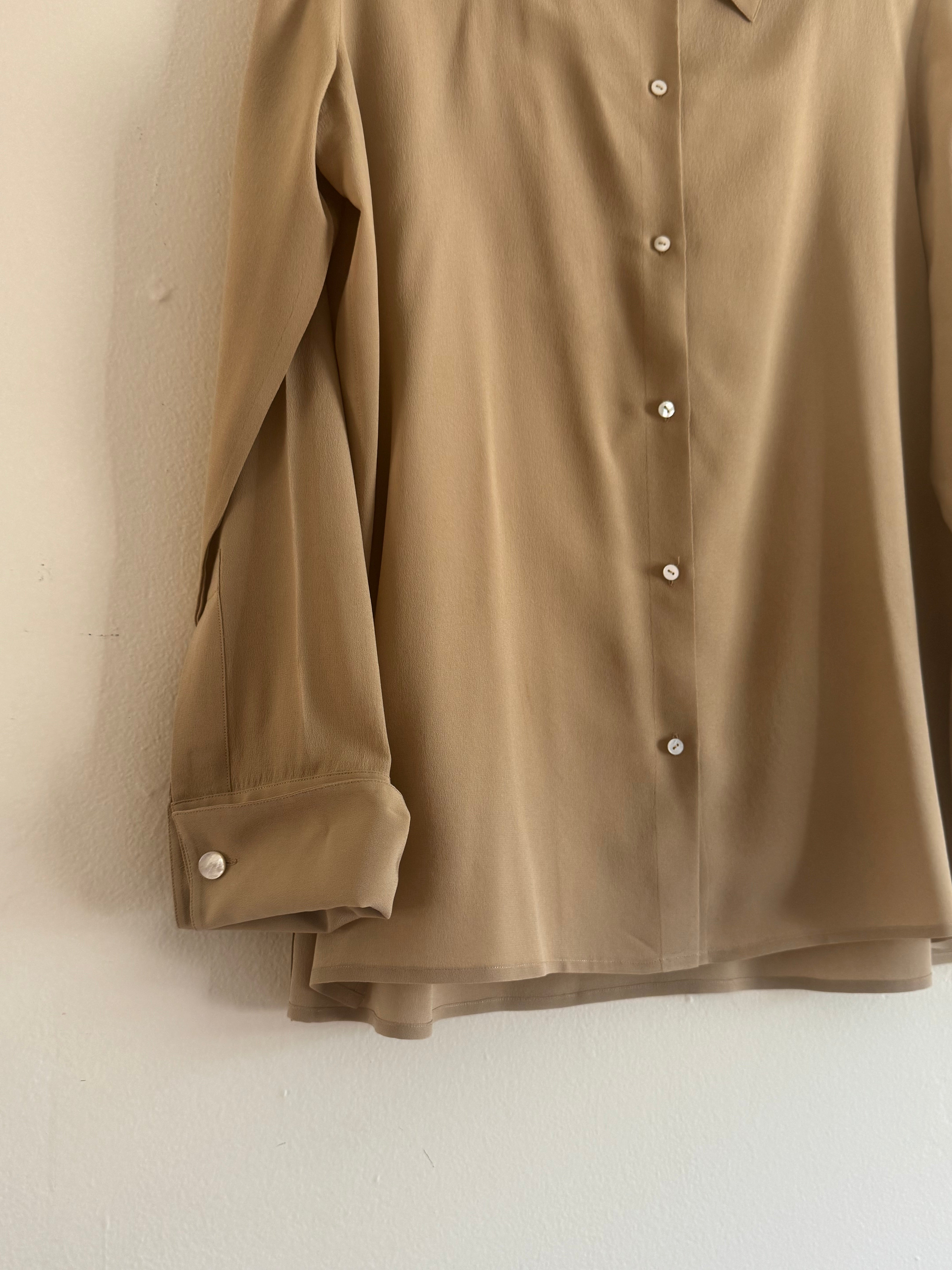 Tan Silk Shirt