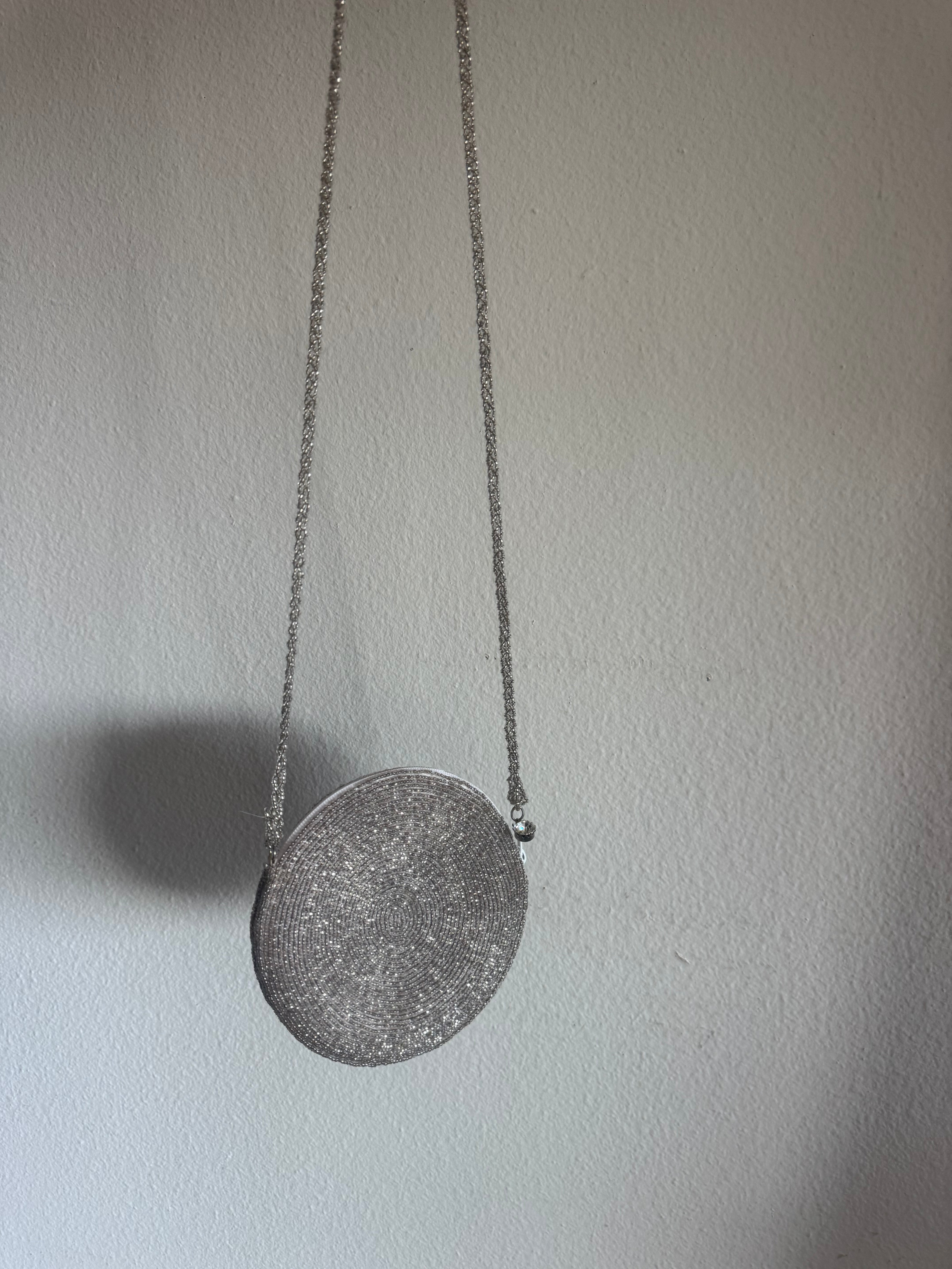 Silver Beaded Bag