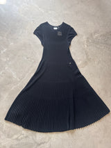 Chanel Sheer Knit Pleated Maxi Dress