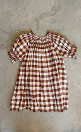 Checkered Smock Dress