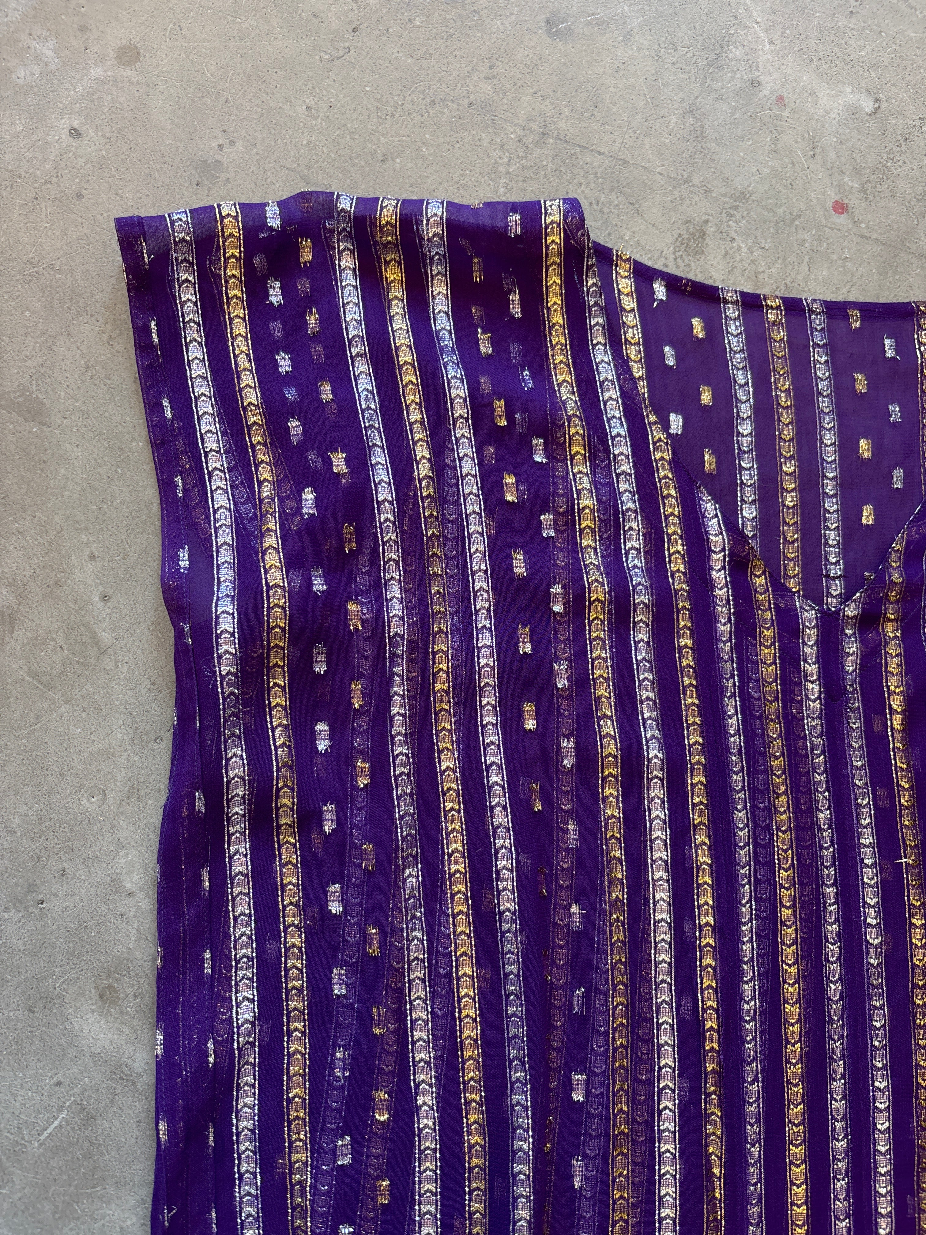 Purple Chiffon Kaftan