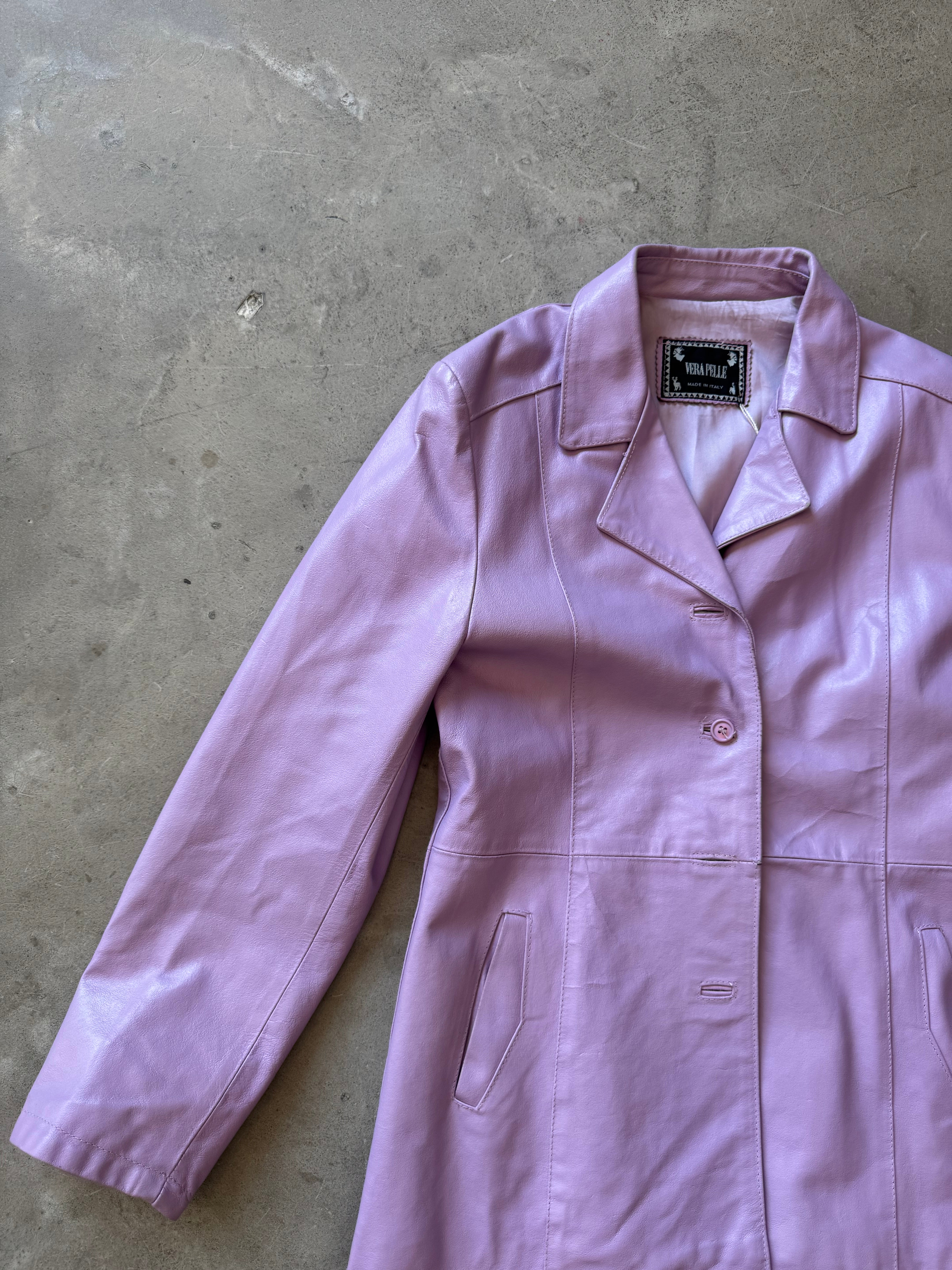 Lilac Leather Jacket