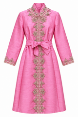 Vintage Pink Embroidered Dress