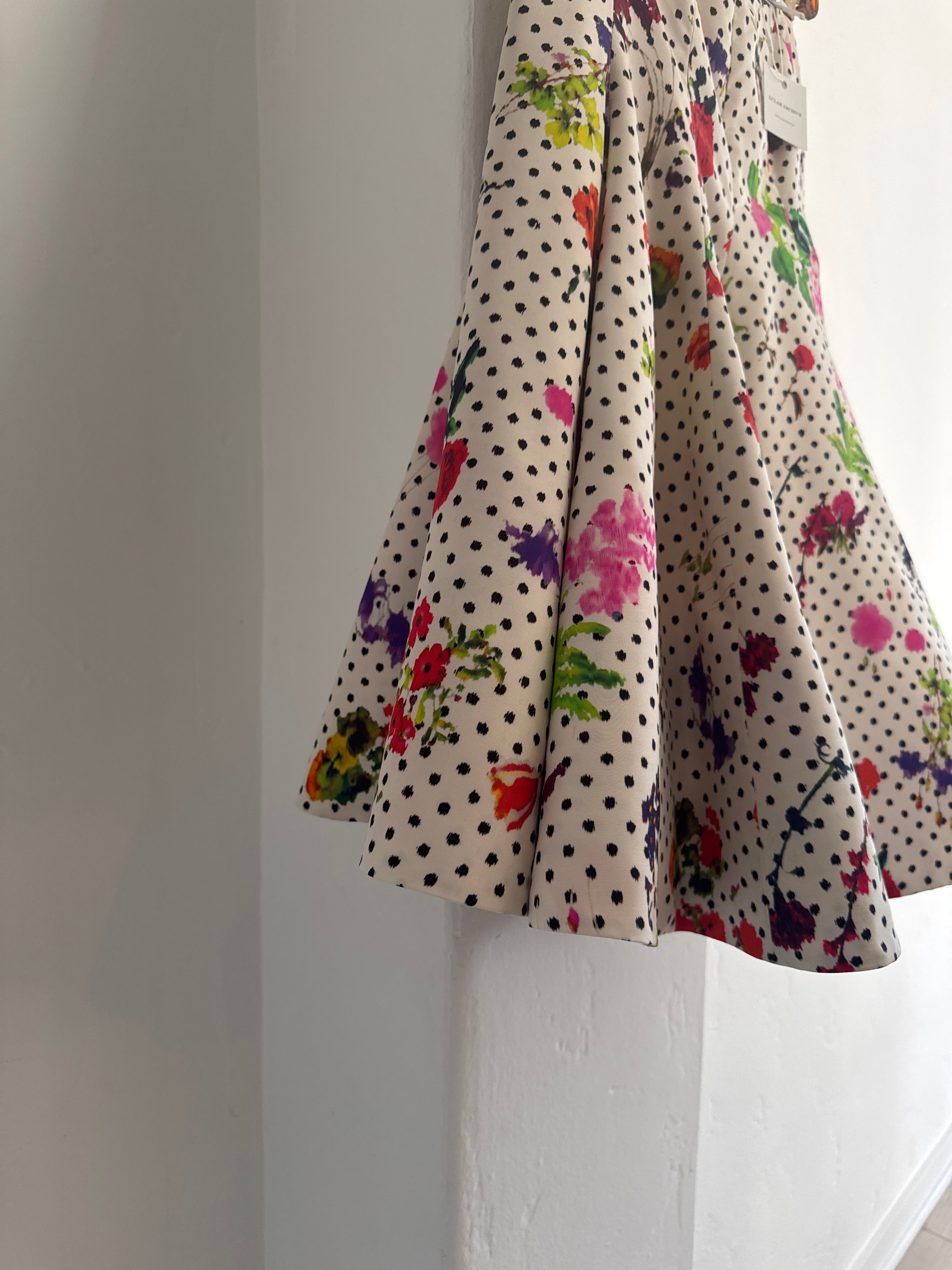 Polka Dot Floral Skirt