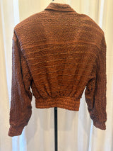 Perforated Leather Bomber Jacket