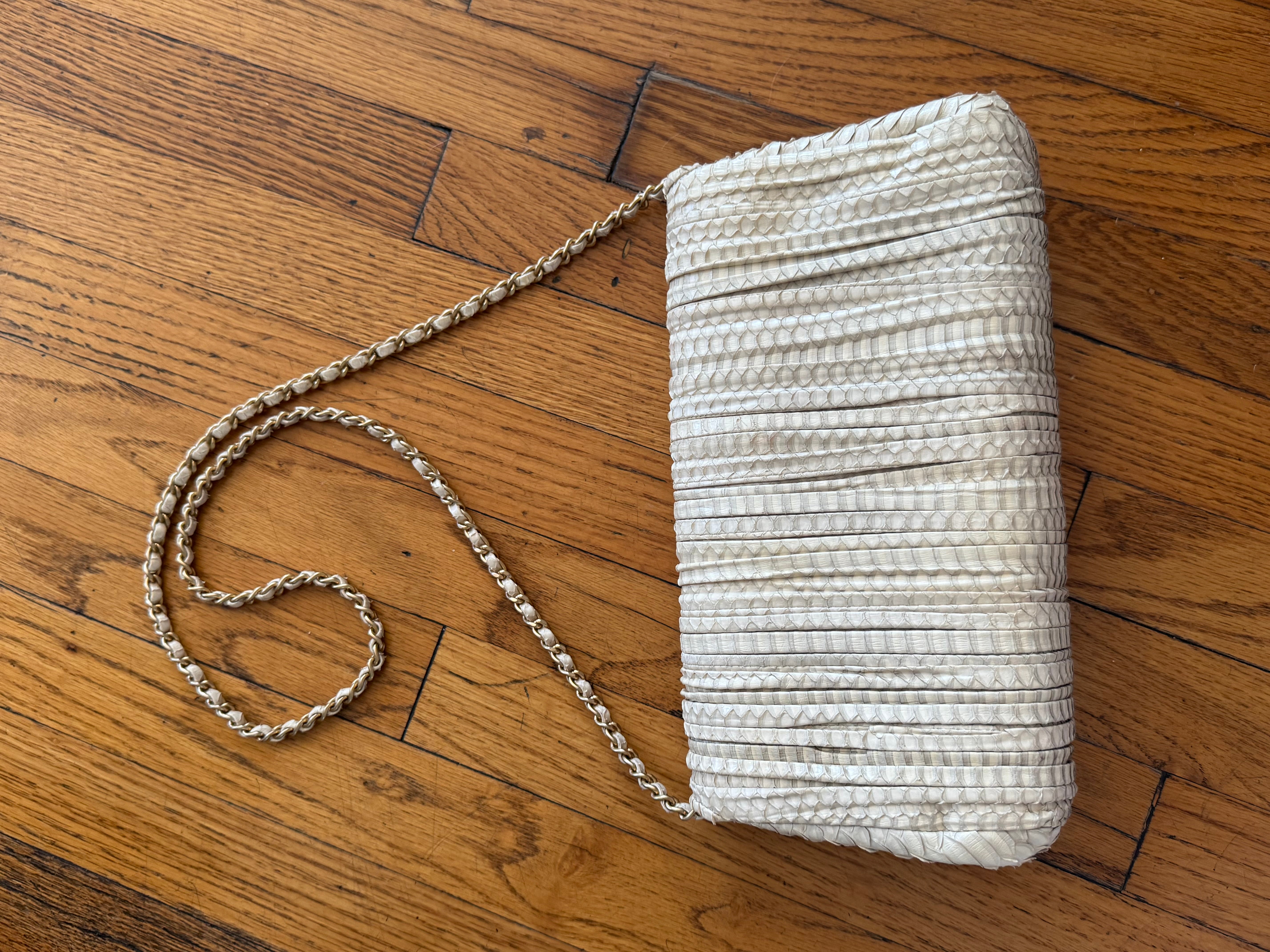 Cruise 2018 Pleated Python Bag
