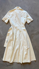 Cream Button-Up Dress