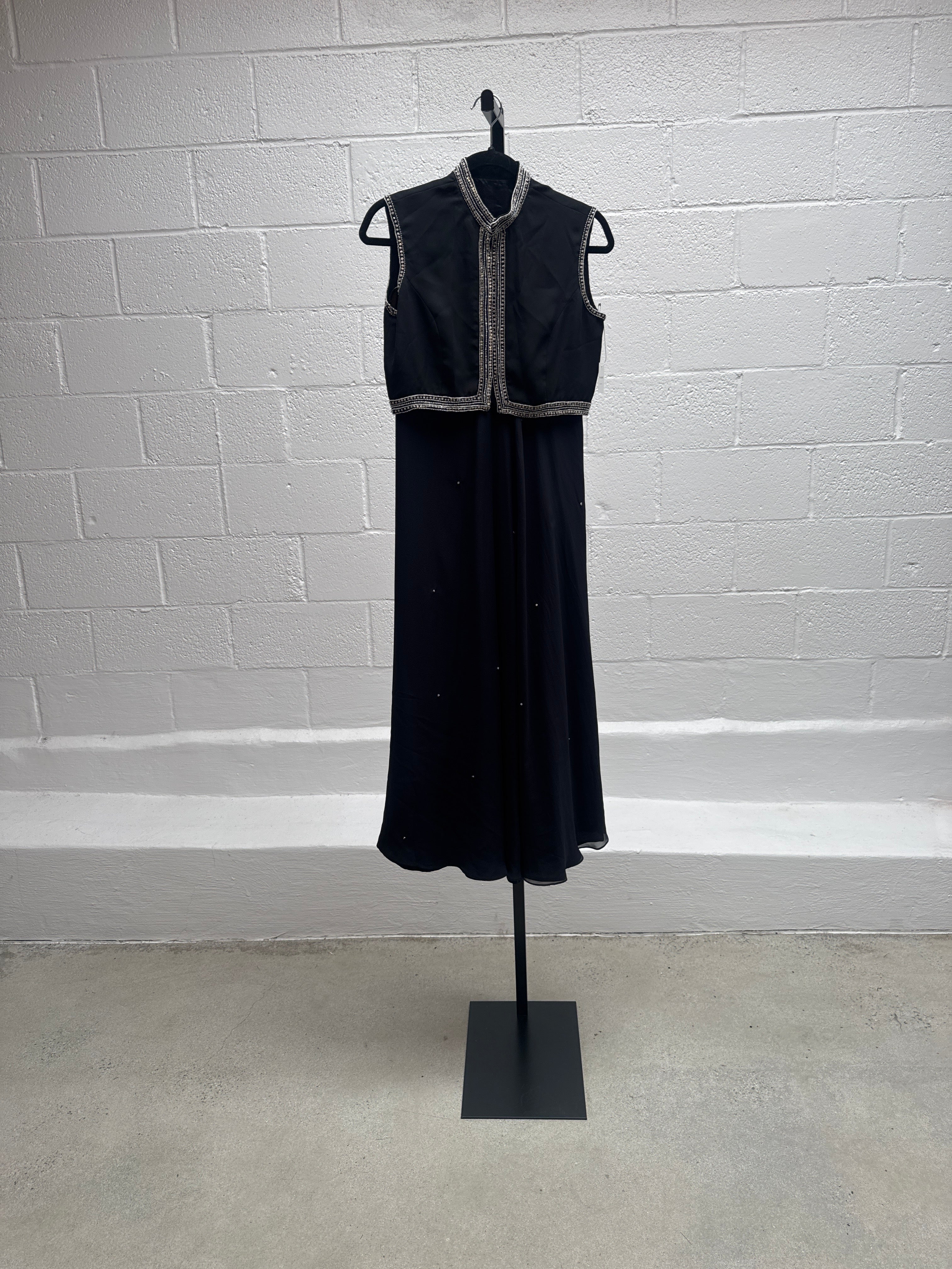 Iconic 2000 Vest and Skirt with Rhinestones