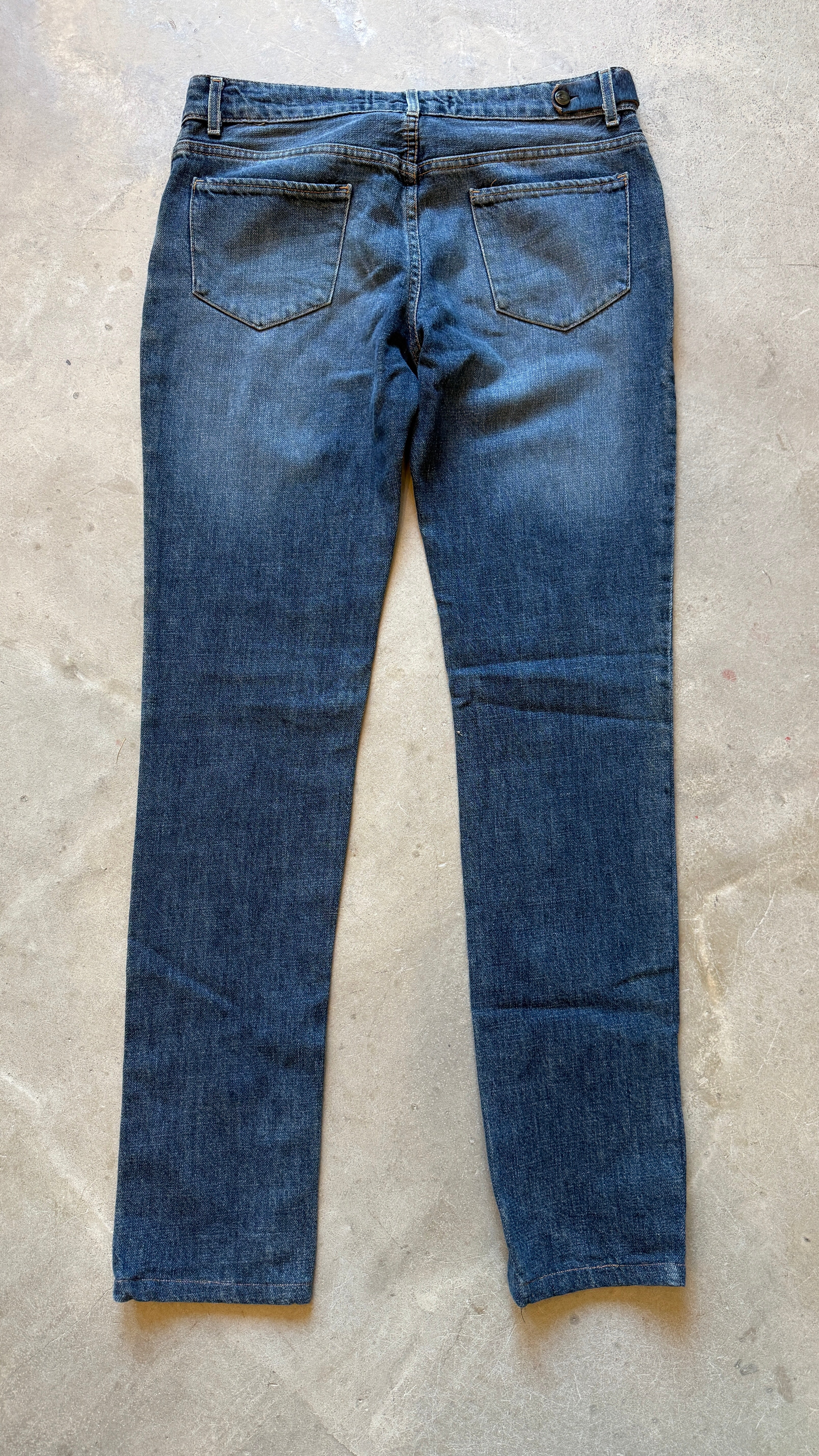 90s Flower Embroidery Jeans