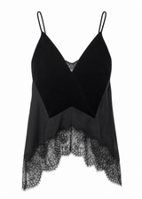 Velvet and Lace V-Neck Cami