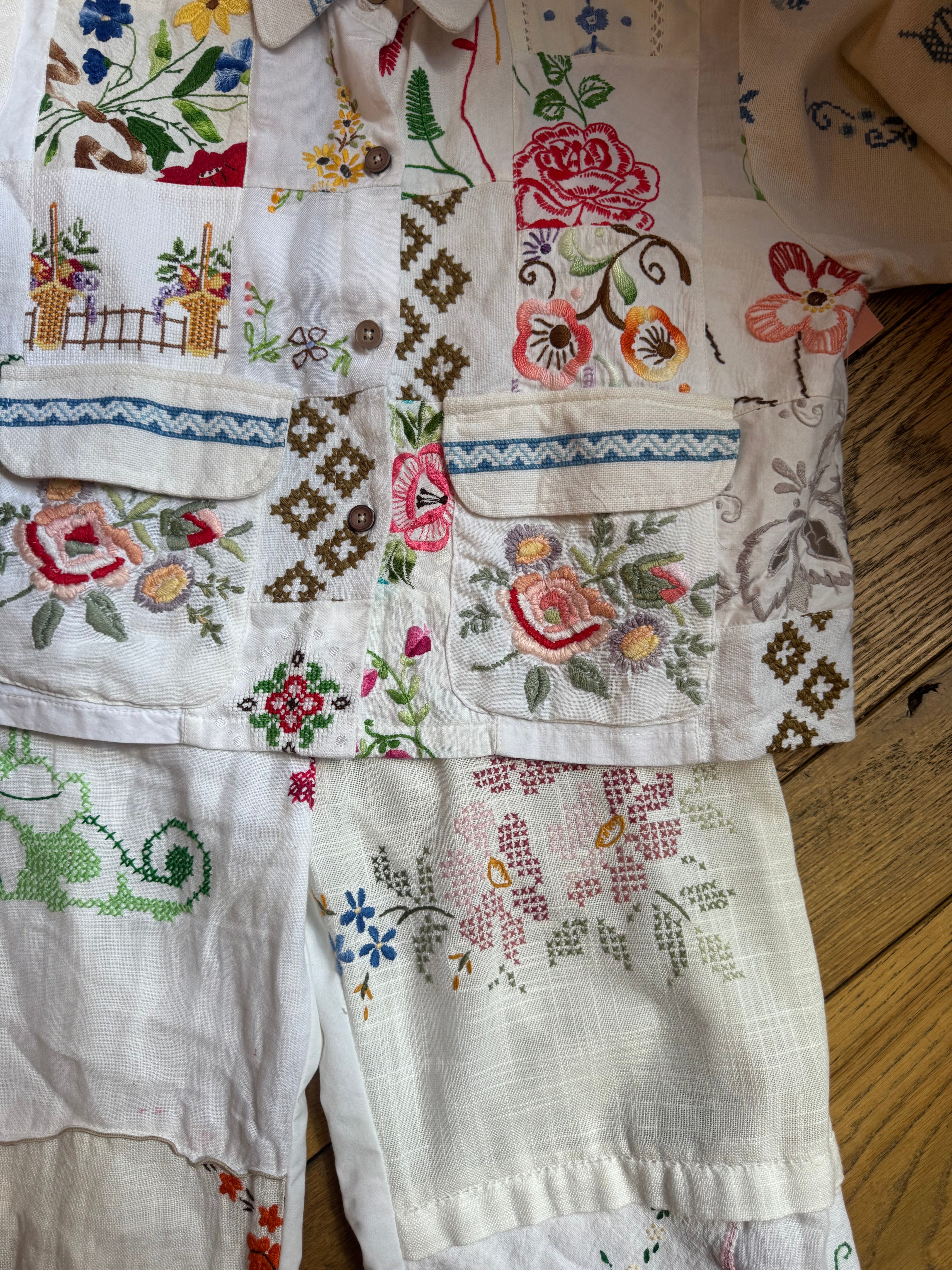 Vintage Hand Embroidered Set