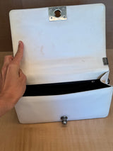 Boy Bag Two-Tone Leather with Ruthenium Hardware