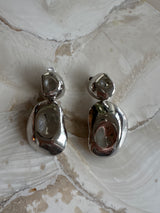 Silver Stone Drop Earrings