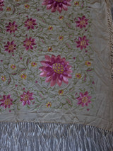 Antique Embroidered Piano Shawl