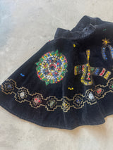 Velvet and Sequin Skirt