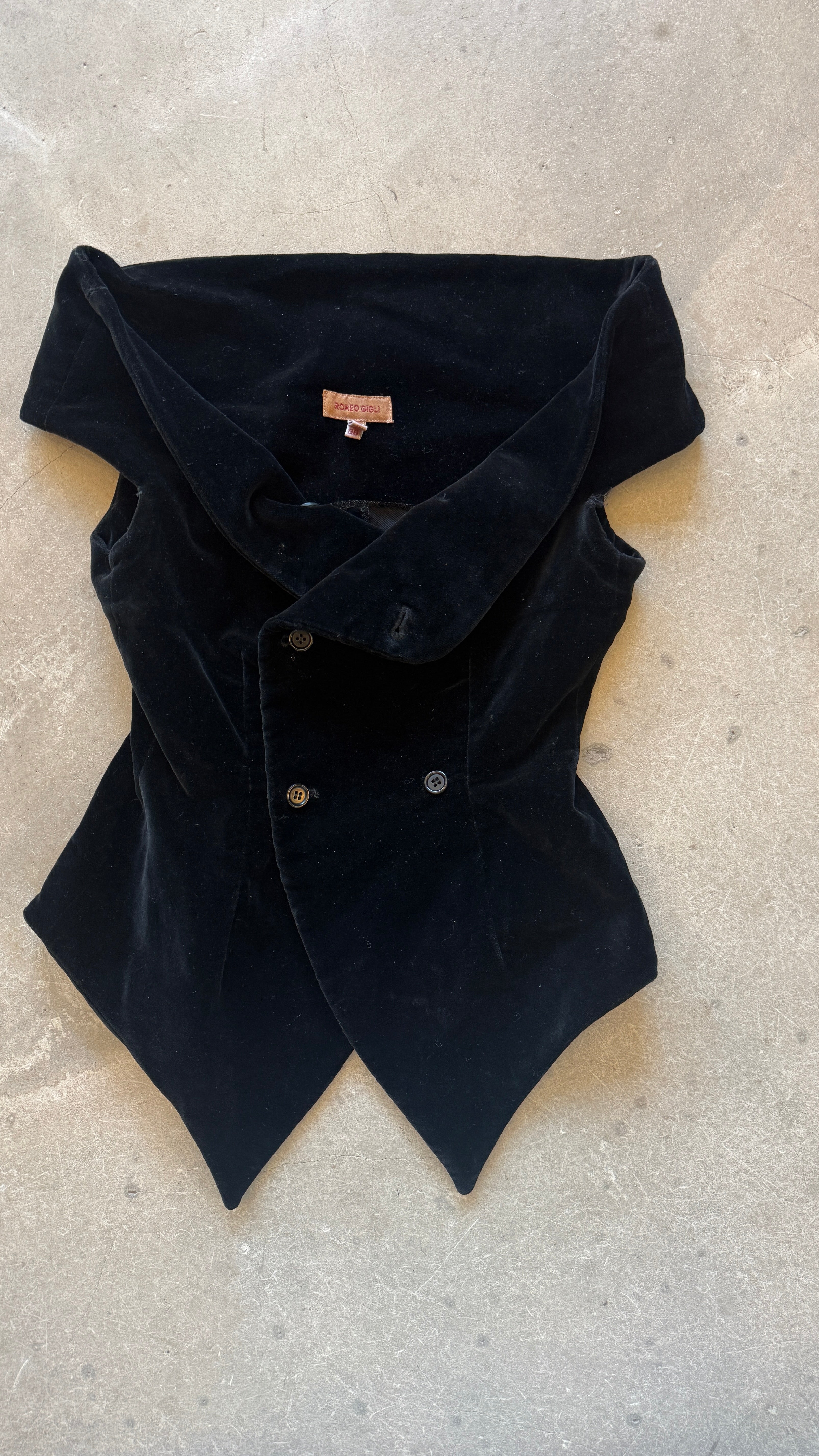 Velvet Off The Shoulder Bustier Vest