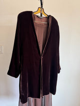 Brown Velvet Jacket with Chiffon pants