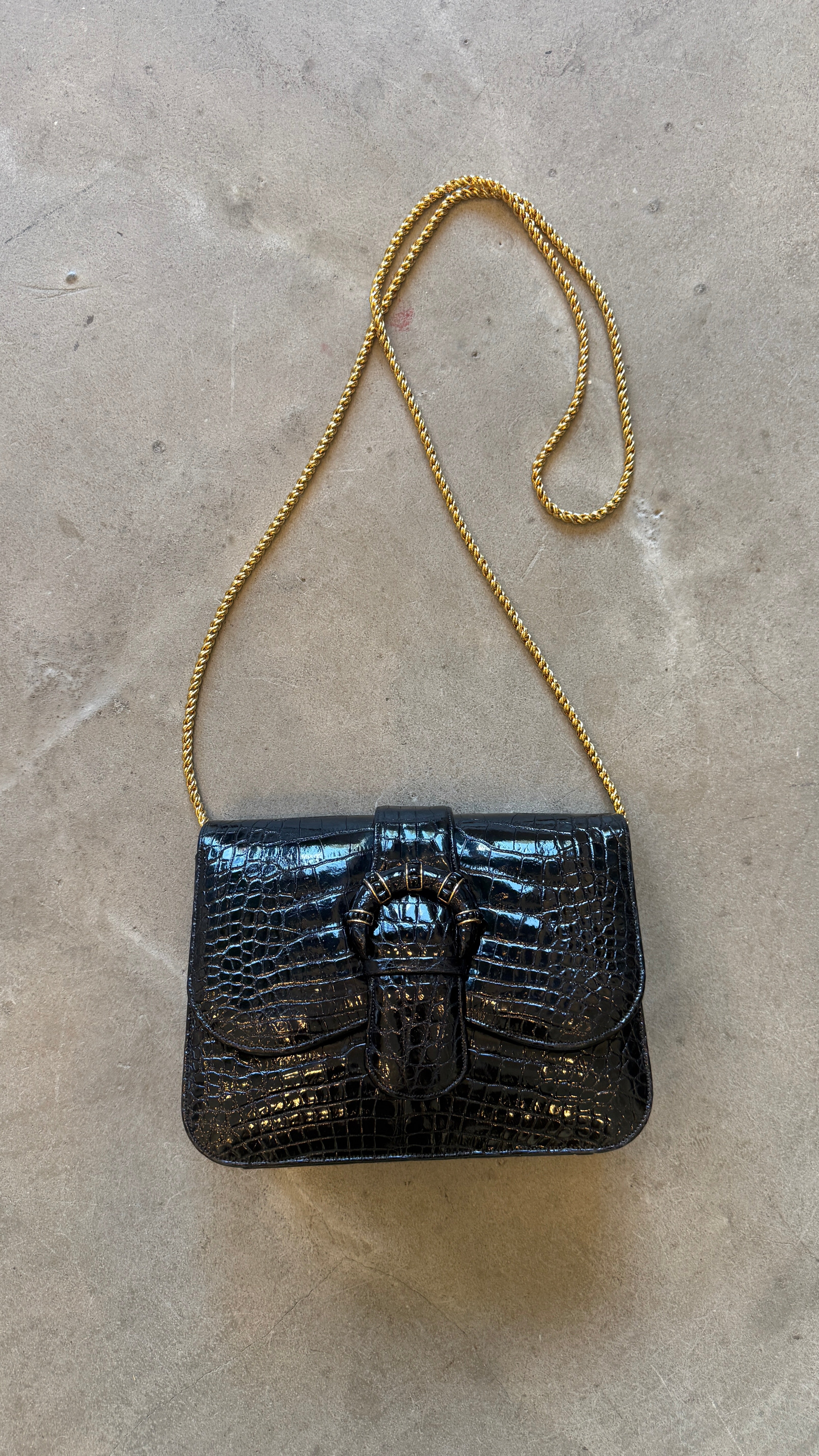 Vintage Crocodile Leather Bag