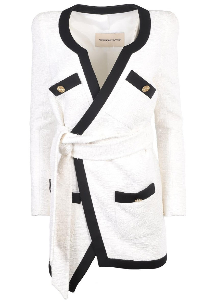 White Tweed Mini Dress