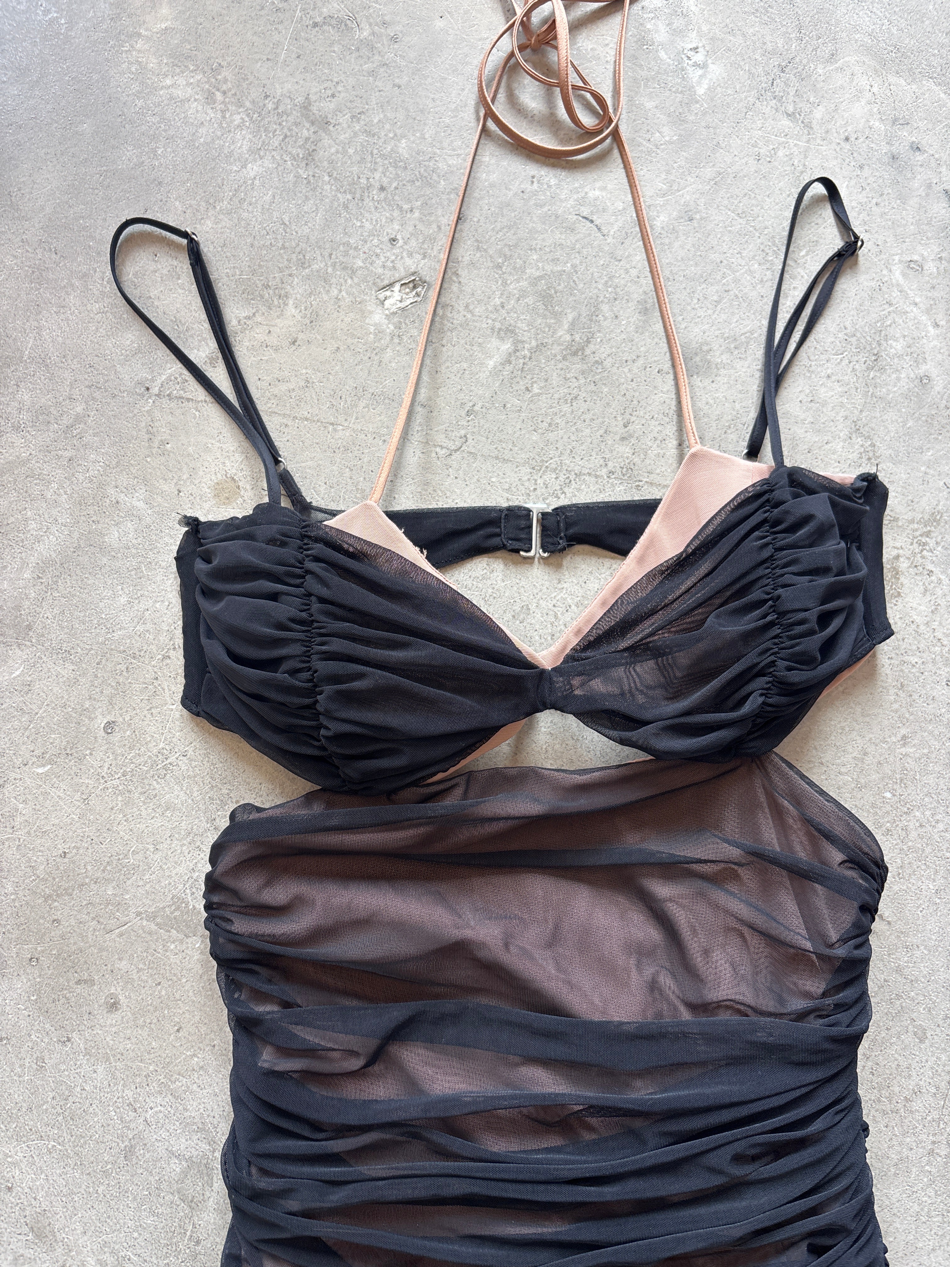 Black Ruched Dress