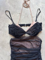 Black Ruched Dress
