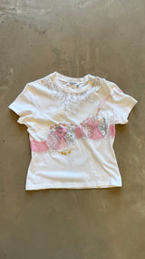 White Lingerie Print T-Shirt