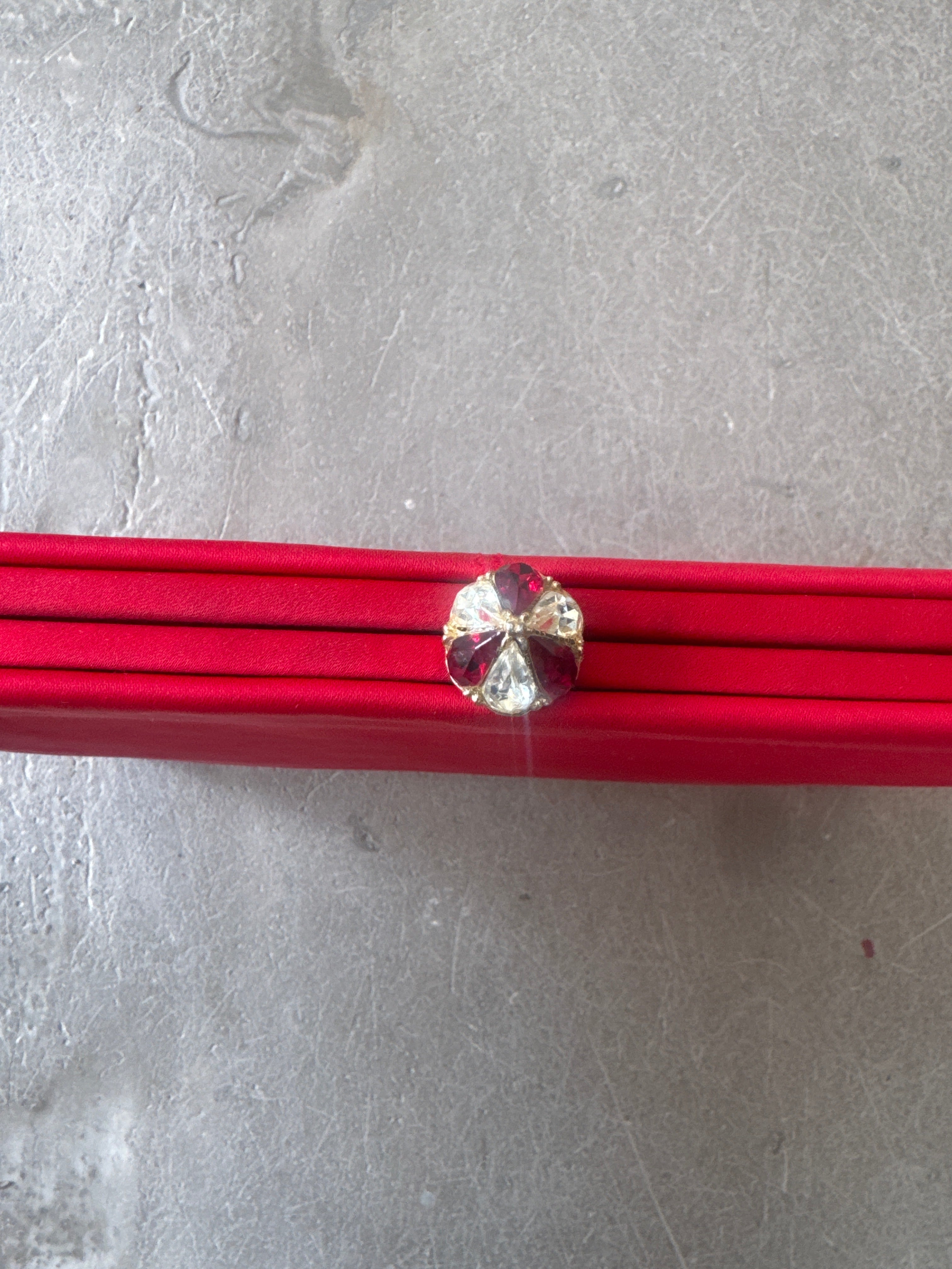 Red Silk Vintage Clutch