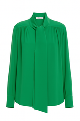 Silk Neck Tie Blouse