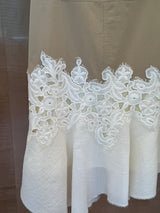 Khaki Lace Detail Skirt