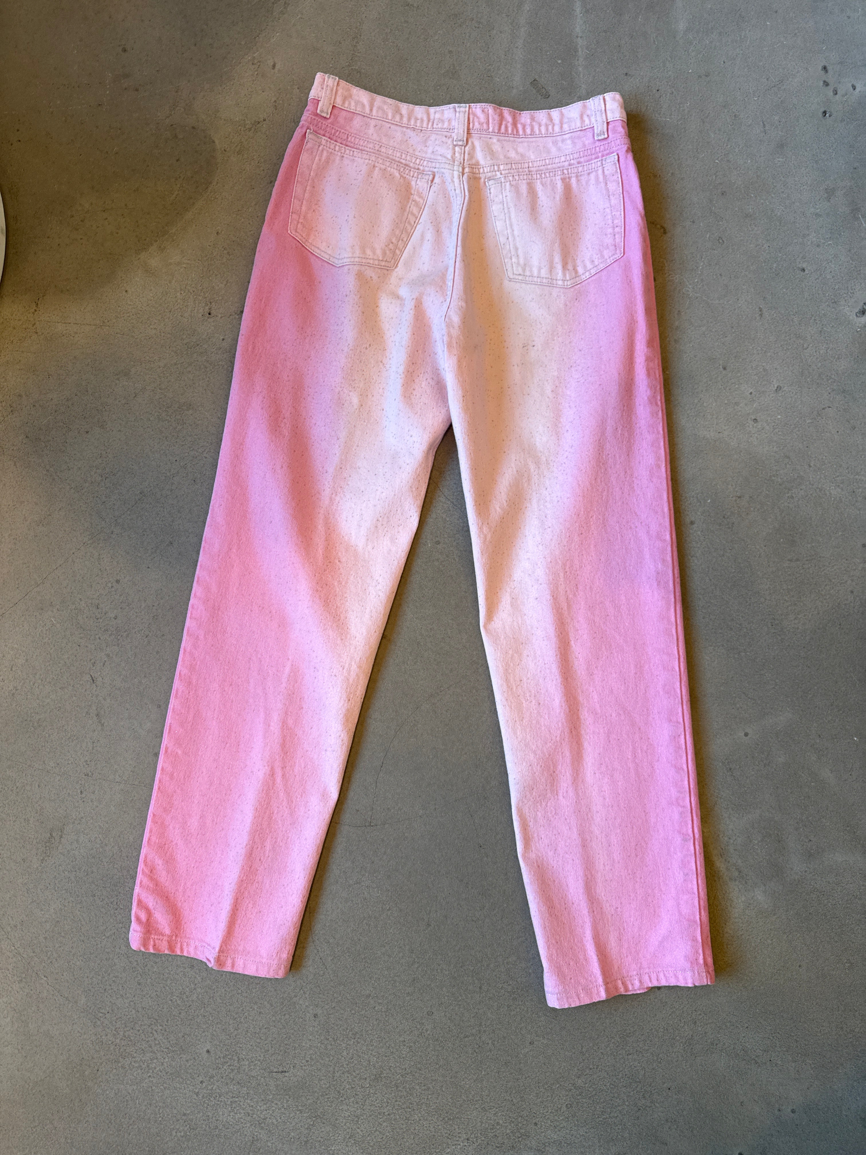 Vintage Pink Gradient Shimmer Jeans