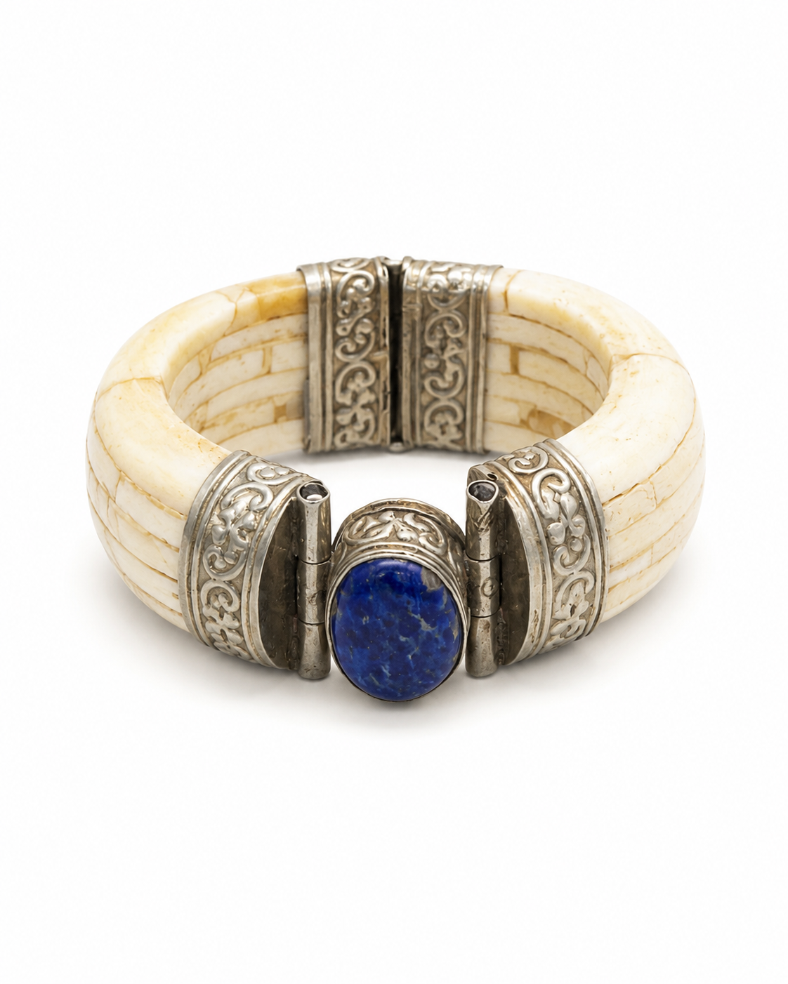 Bone & Lapis Bracelet 1980s