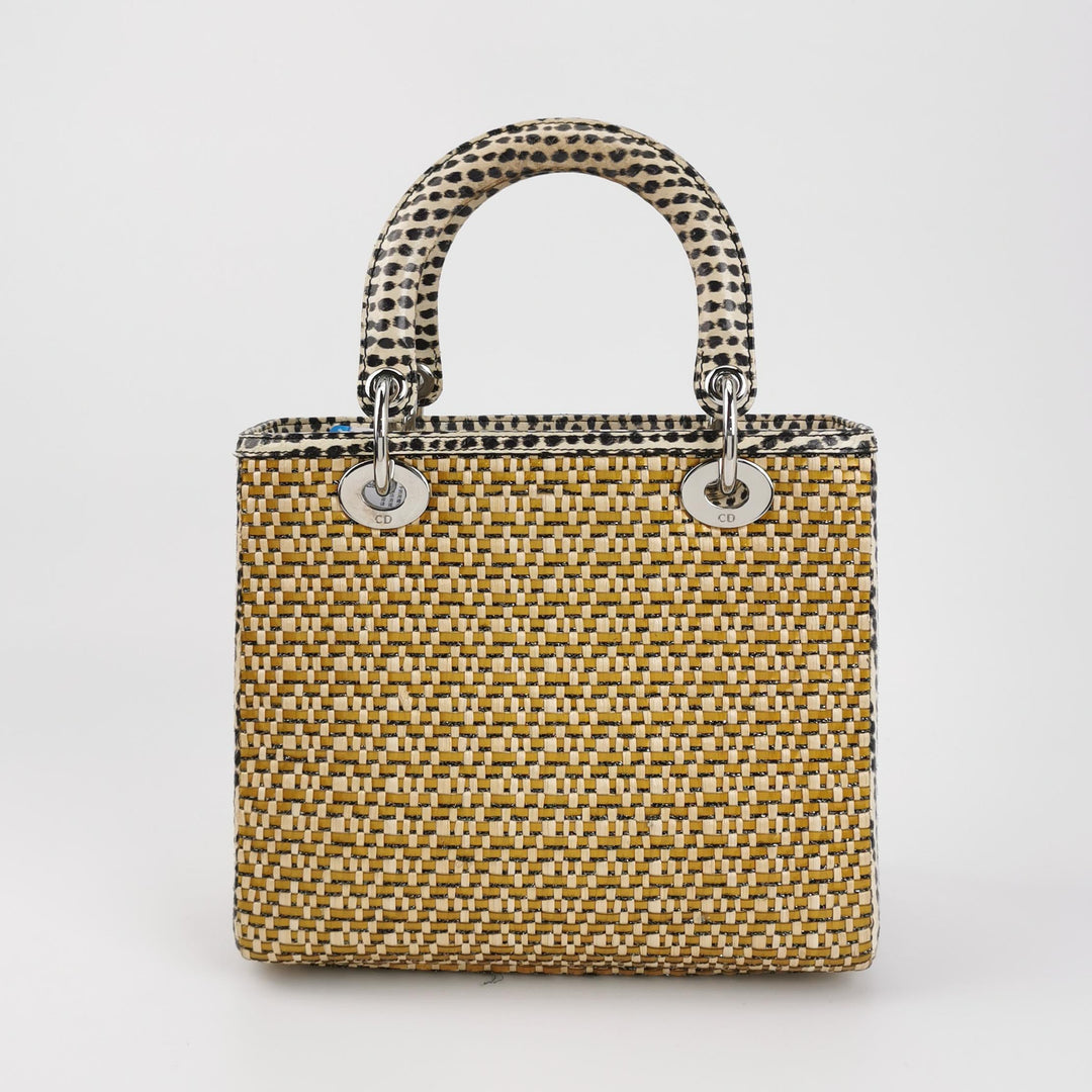 Lady Dior in Woven Bamboo and Water Snake