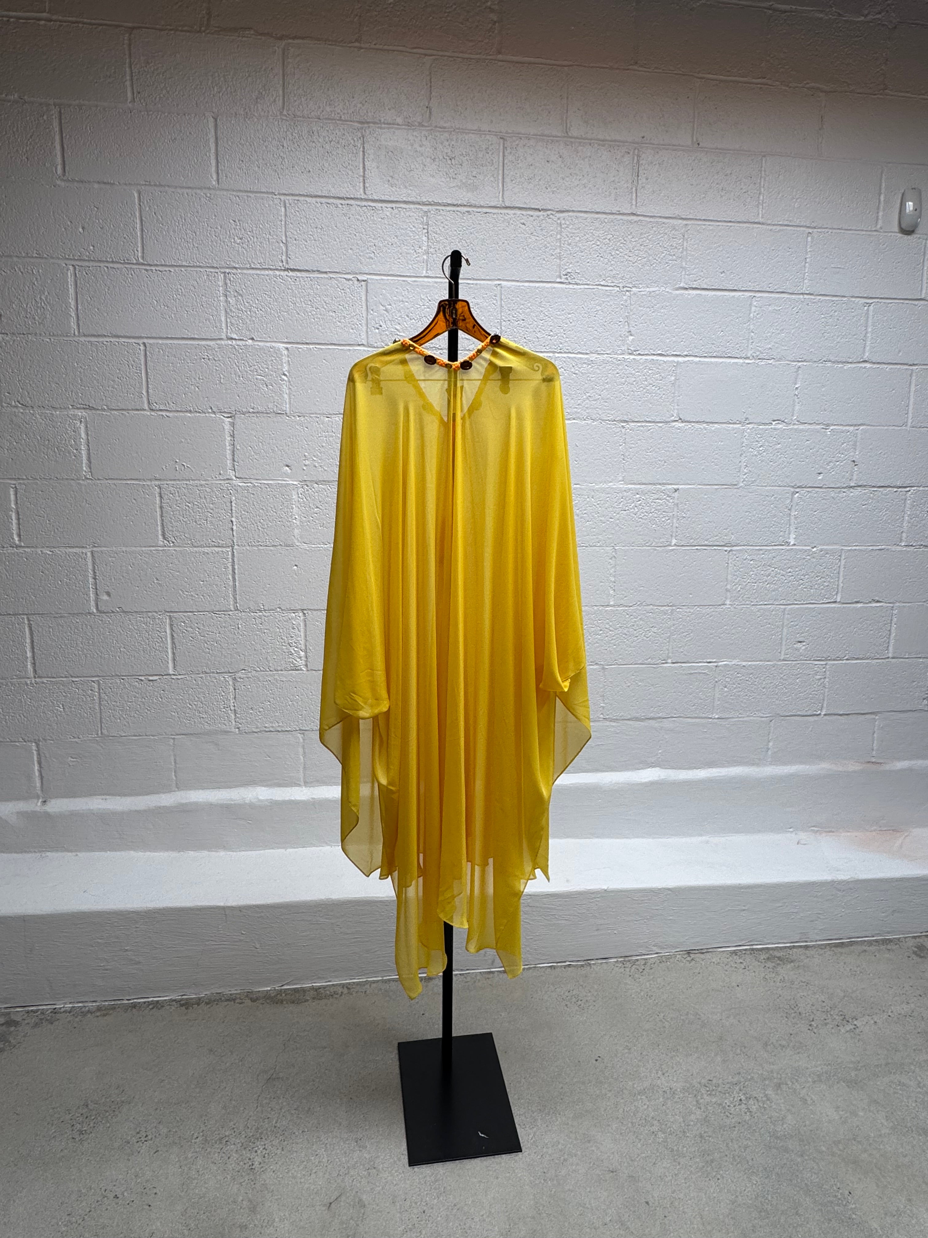 Yellow Chiffon Cape