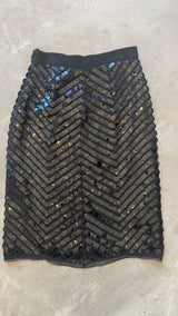 Black Sequin Skirt