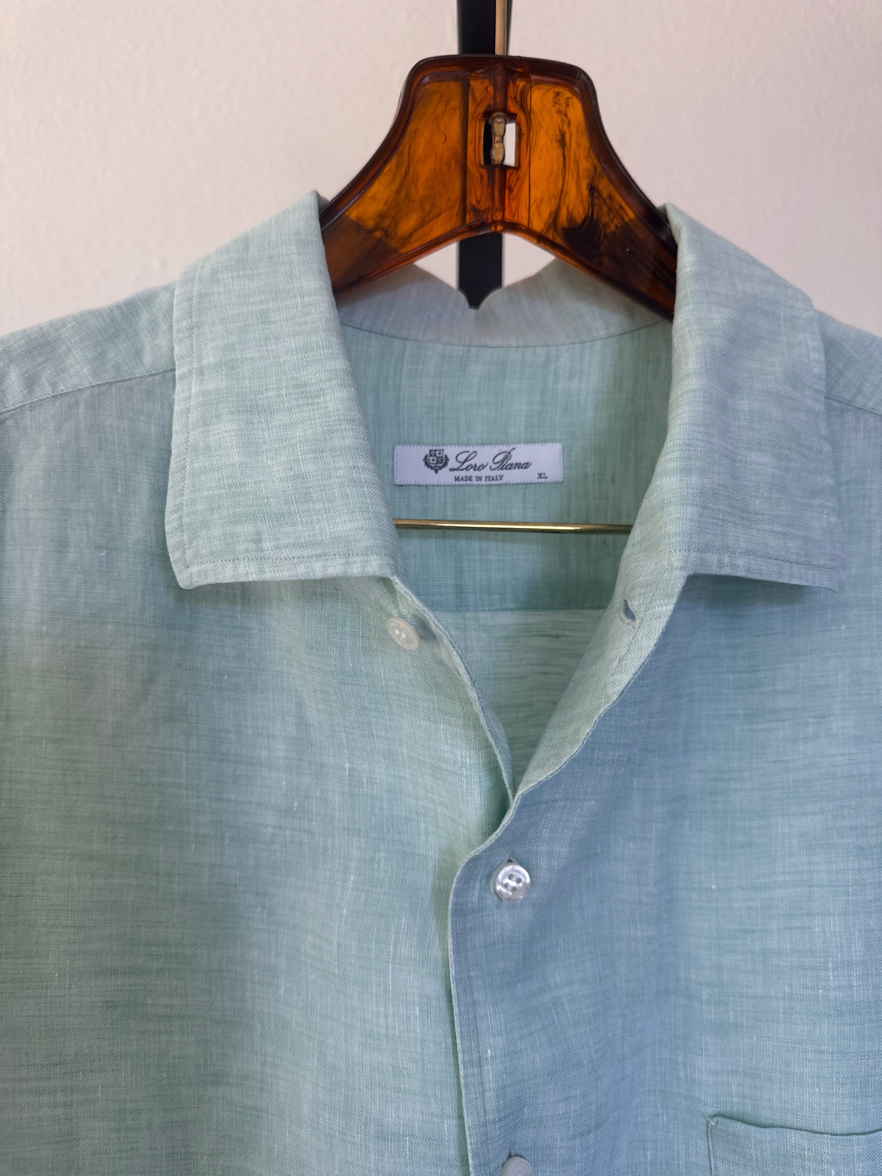Aqua Linen Shirt