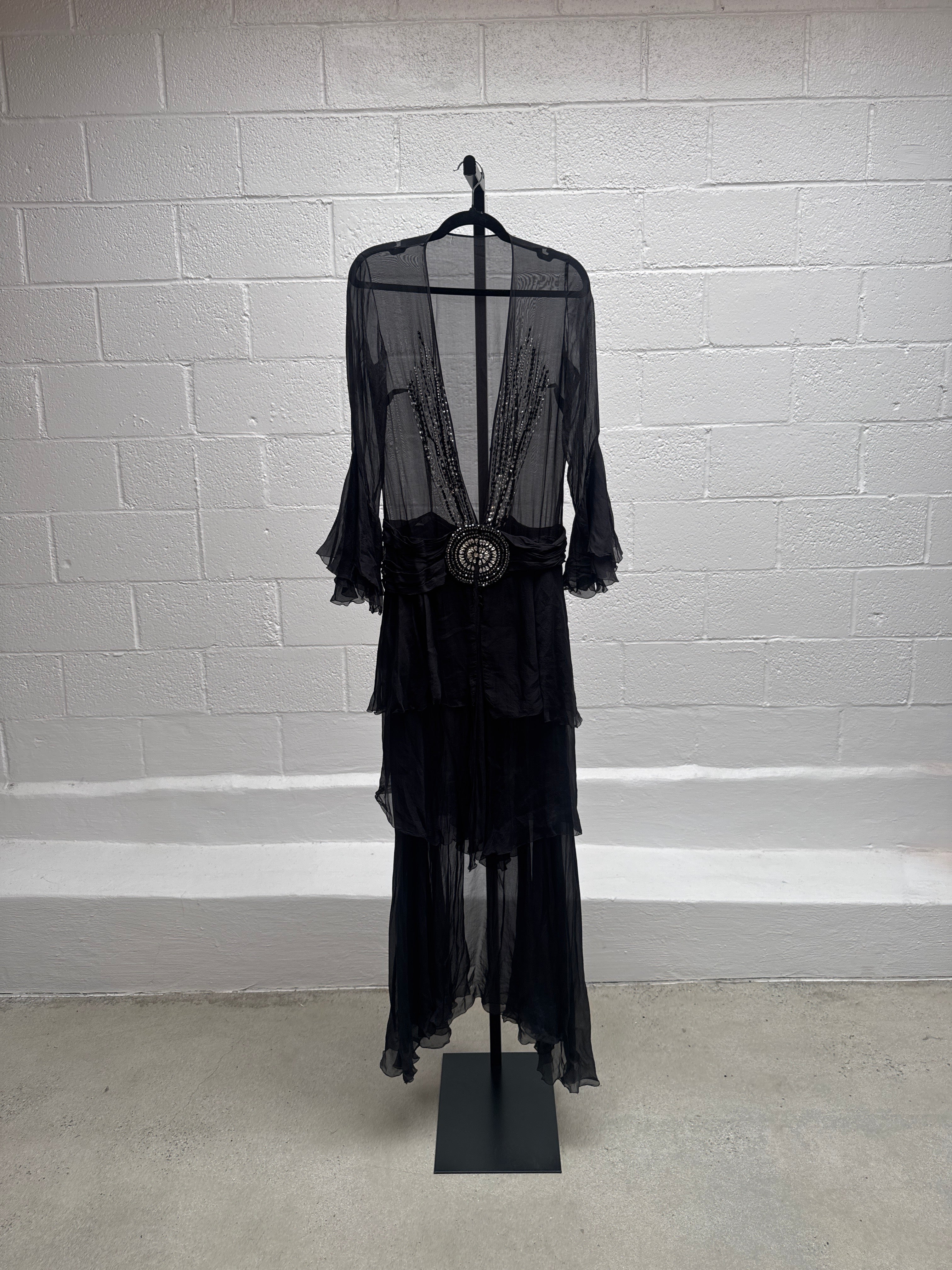 Black Chiffon Dress / Jacket