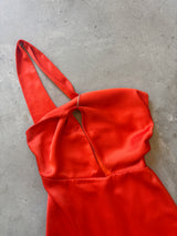 Orange One Shoulder Gown