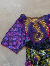 Purple & Blue Beaded Gown