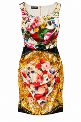 Silk Floral Printed Dress