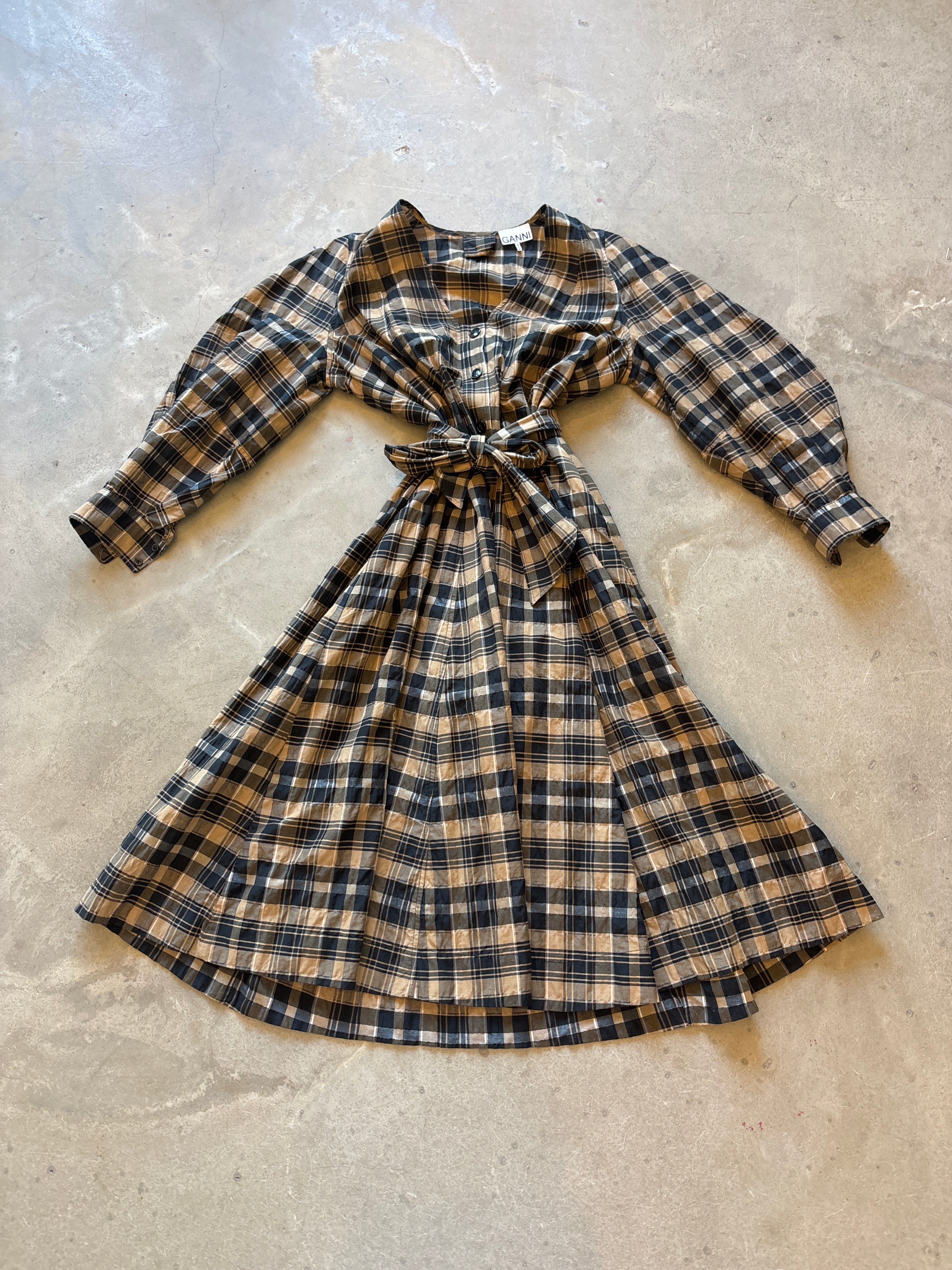 Plaid Midi Dress