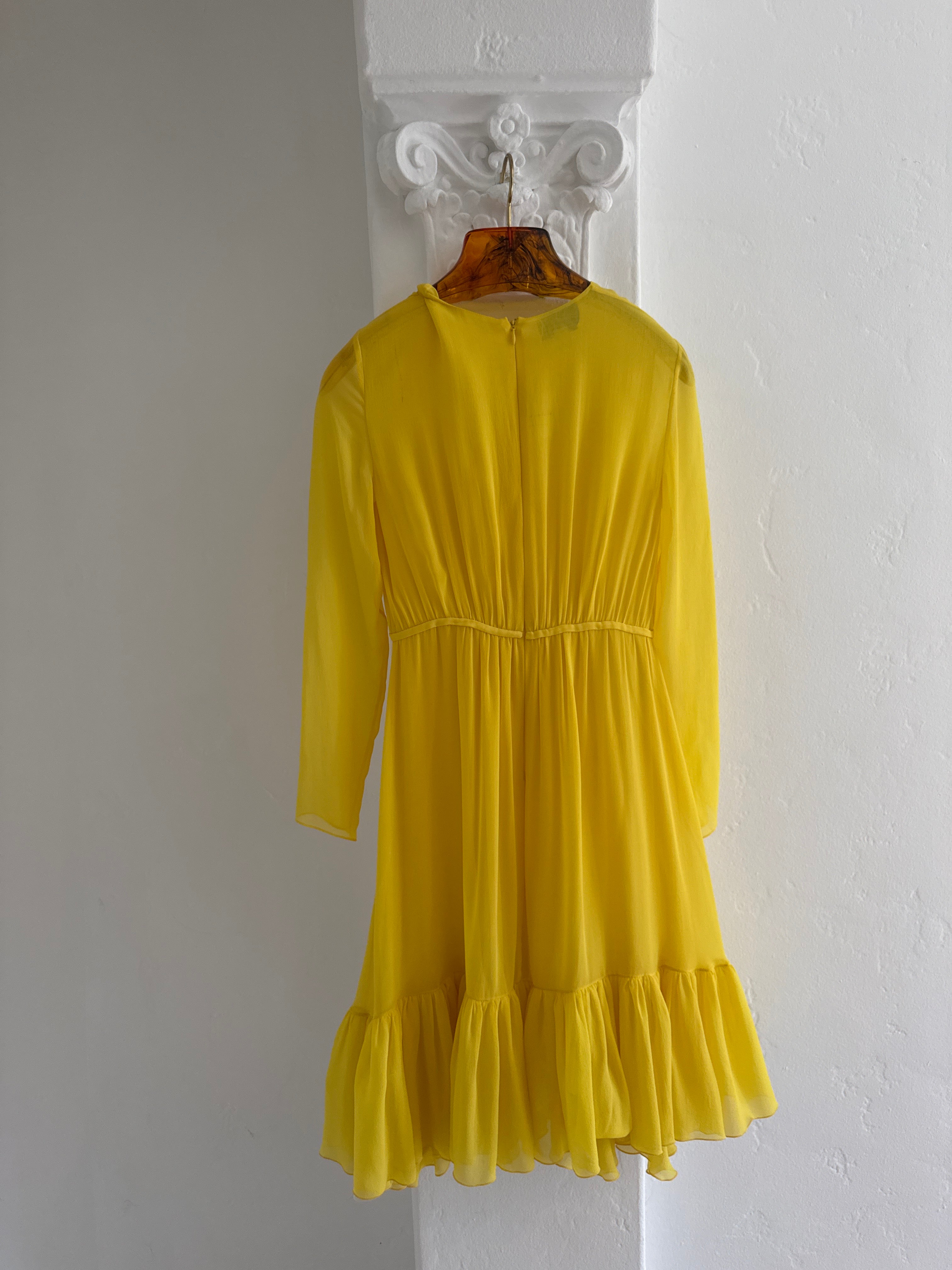 Yellow chiffon Dress