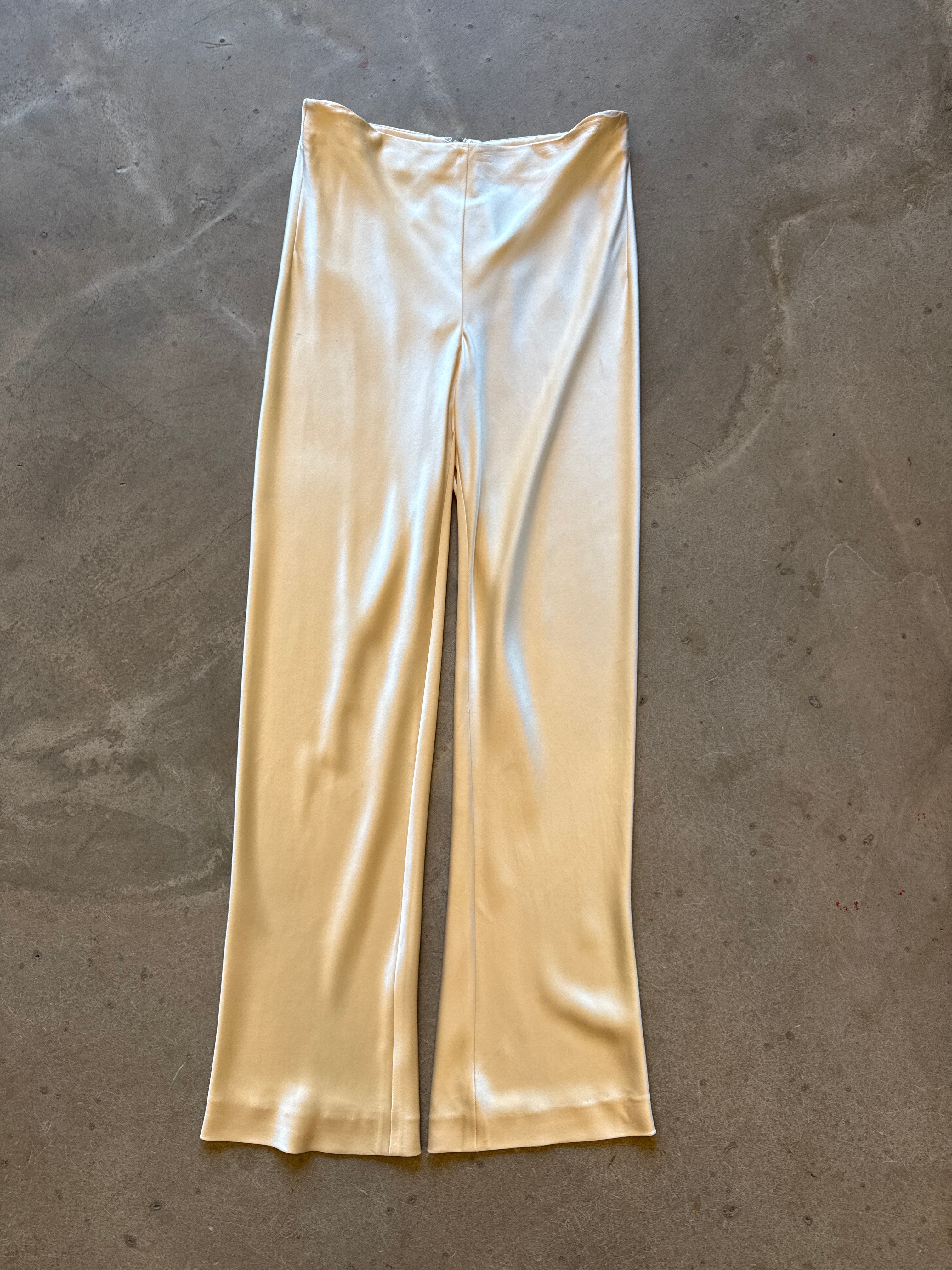 Silk Ivory-Cream Pants