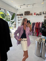 Lilac Leather Jacket