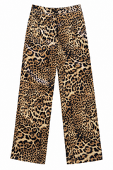 Leopard Silk Pants