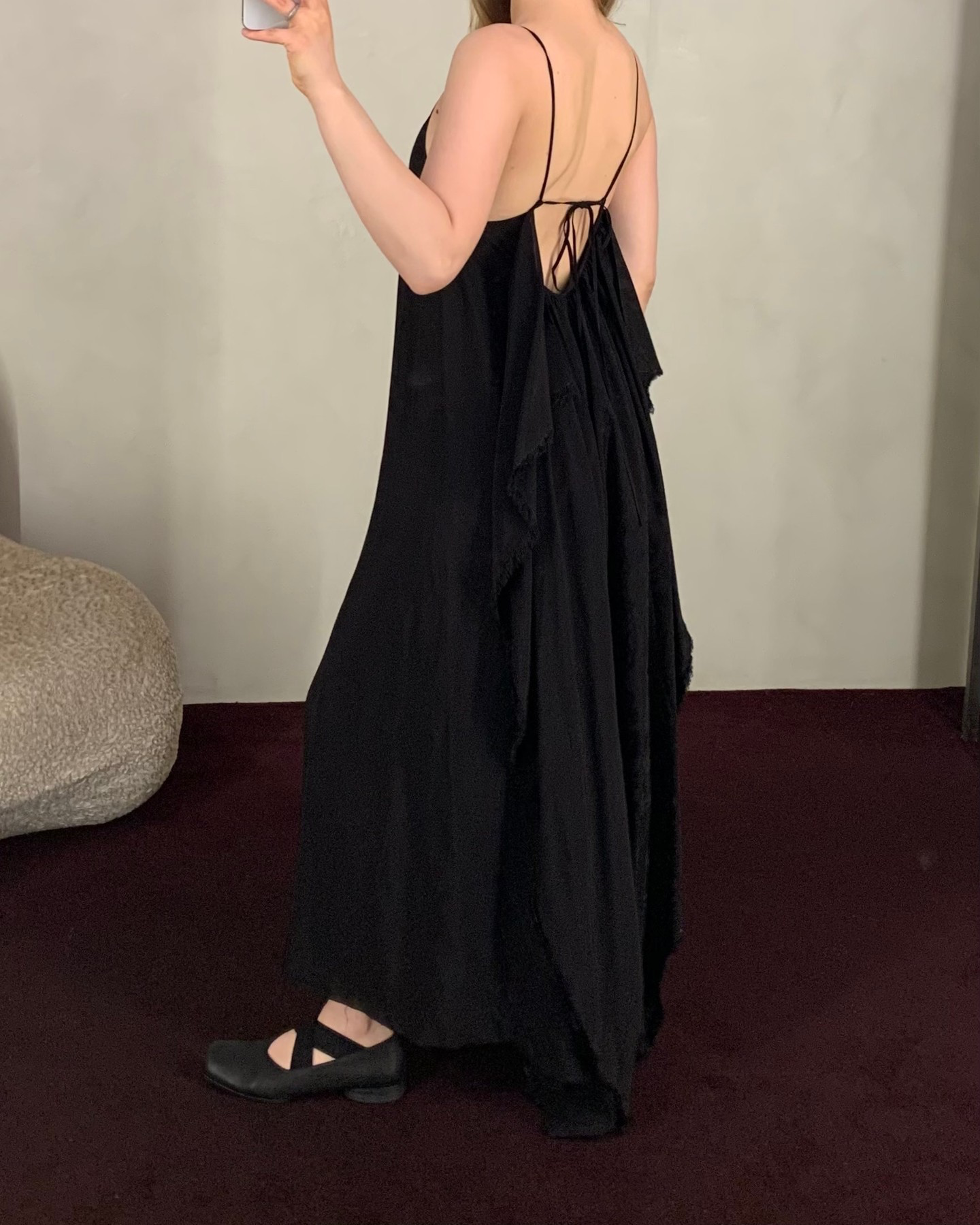 Draped Jacquard Dress