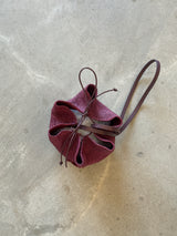 Burgundy Wicker Bag